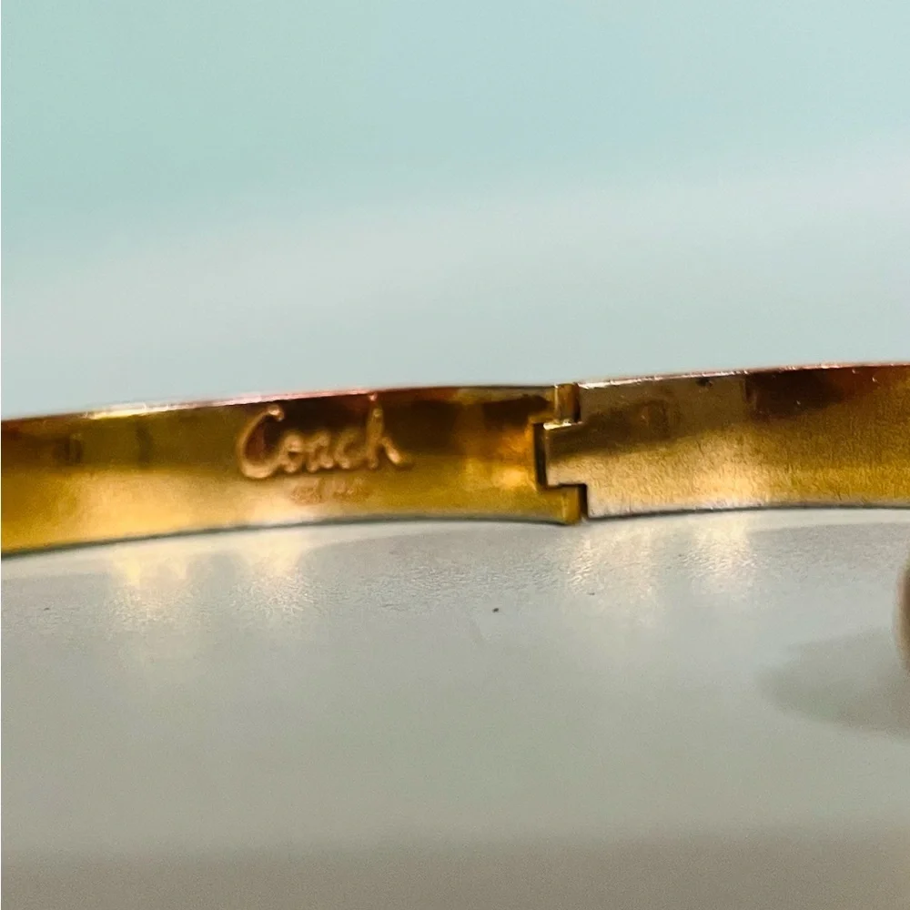 Coach C Signature Hinged Bangle Bracelet